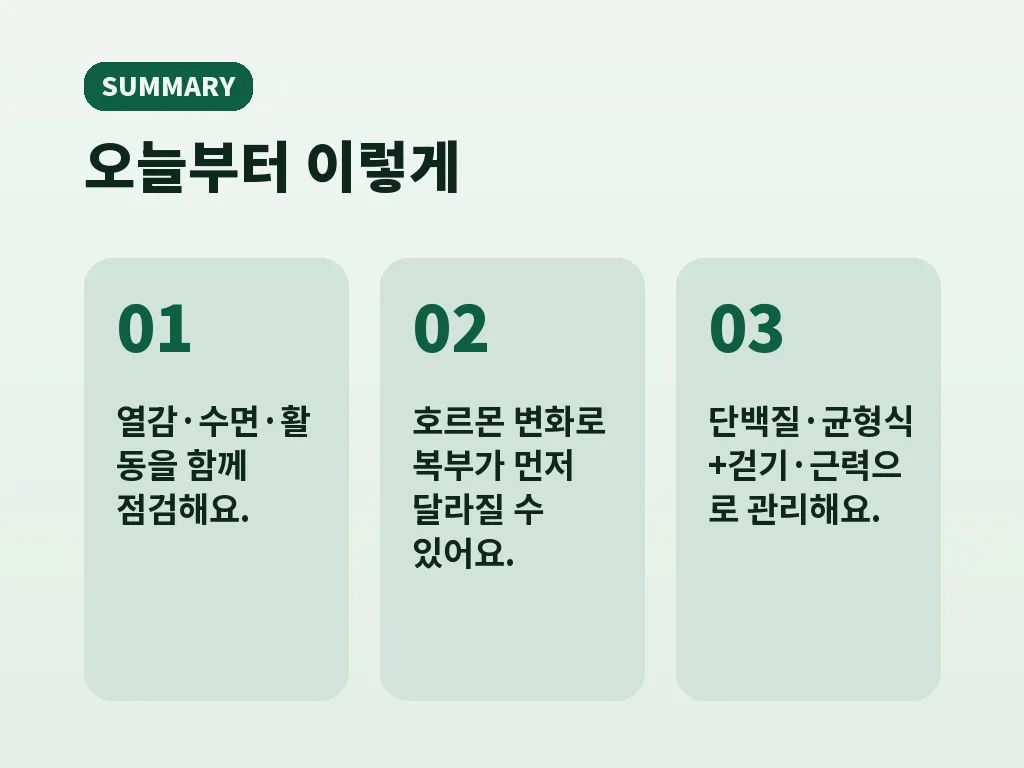 갱년기나이 전후에 실천하기 쉬운 예방 습관 이미지