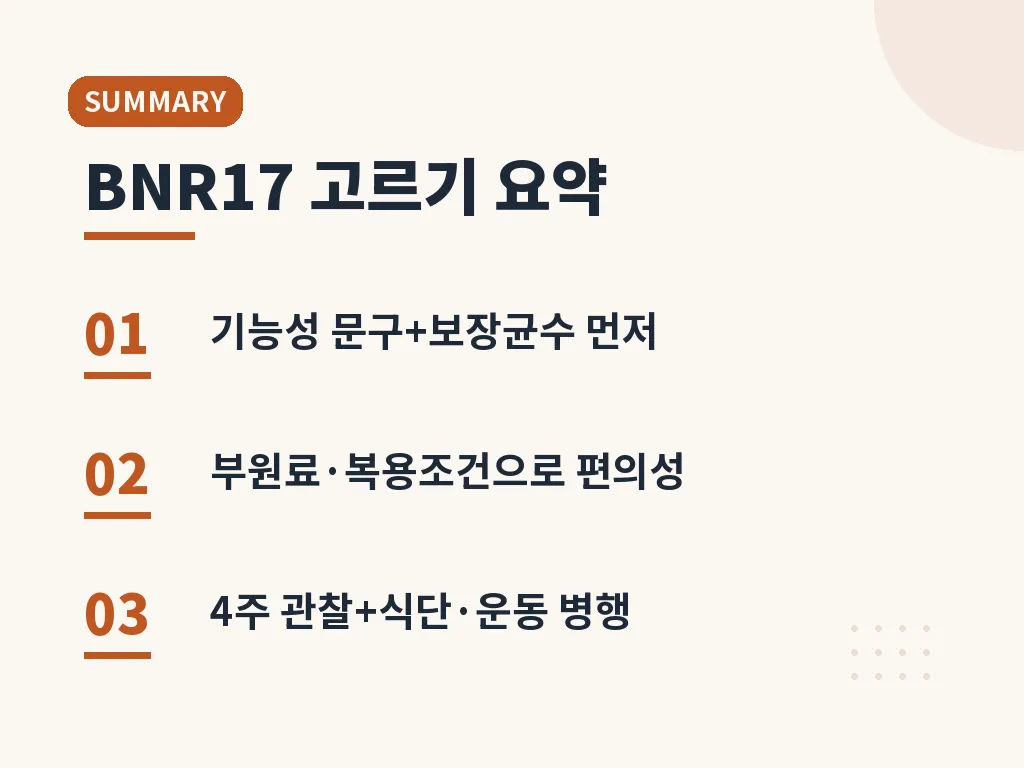 BNR17 유산균 관련 자주 묻는 질문 이미지