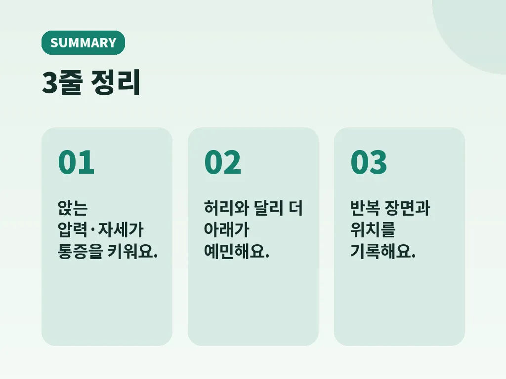 꼬리뼈통증 예방 습관 이미지