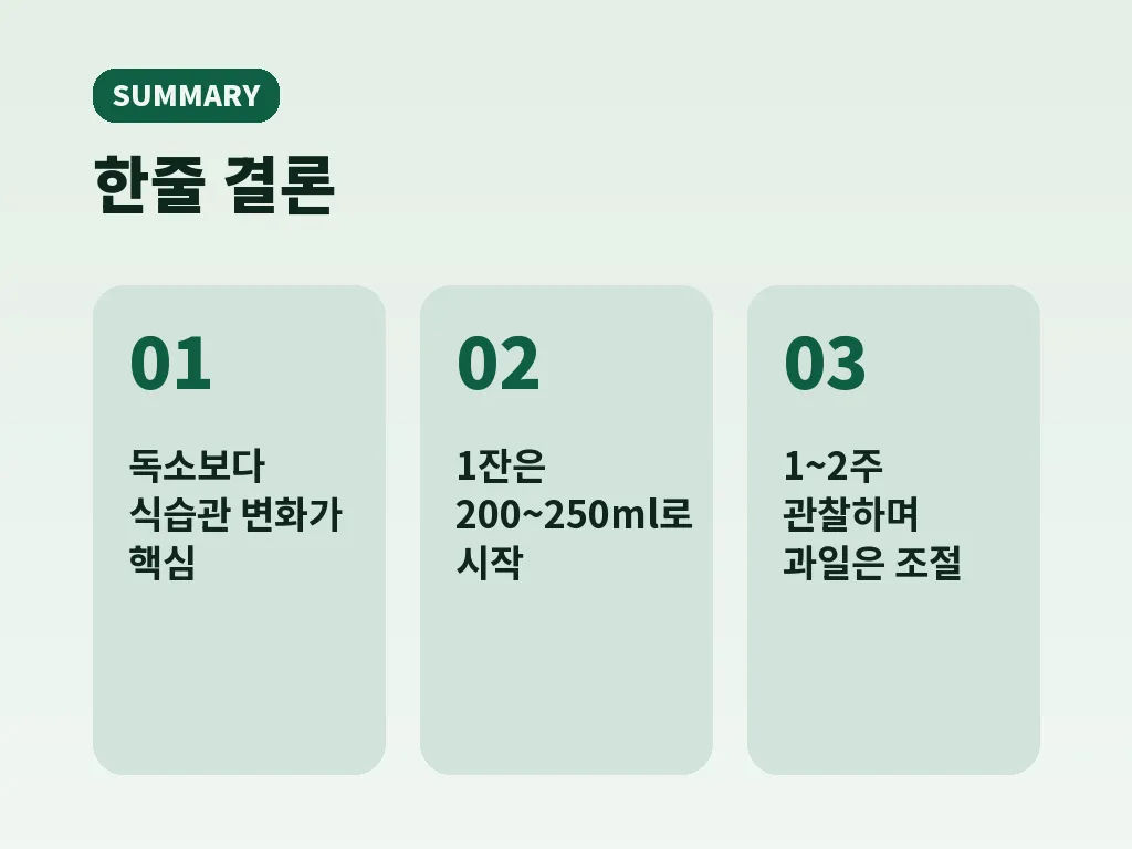 해독주스효과를 기대하는 사람에게 맞는 선택 이미지
