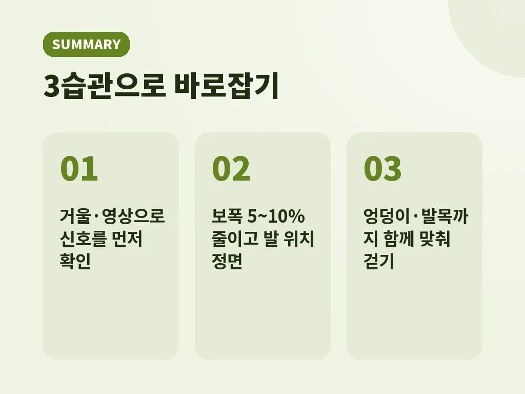 걸음걸이 교정에 대한 오해 이미지