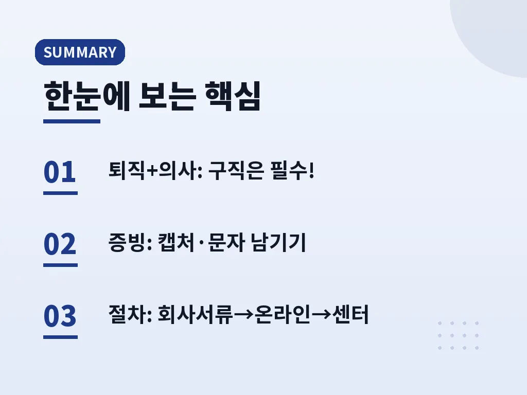실업급여 핵심요약 이미지