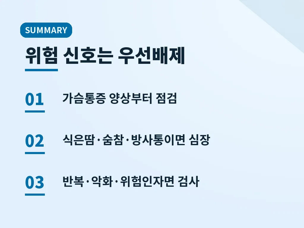 심장 통증이 반복될 때 흔한 오해 이미지