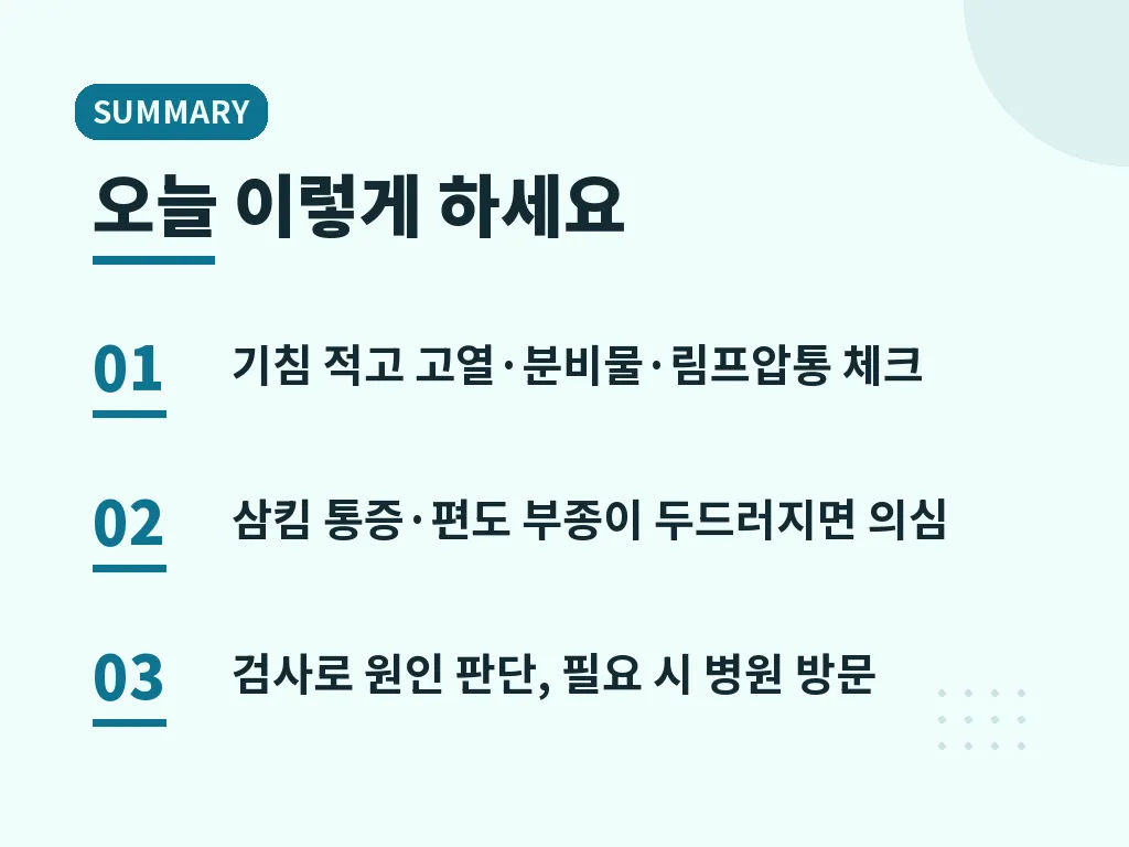 병원에 빨리 가야 하는 신호 이미지