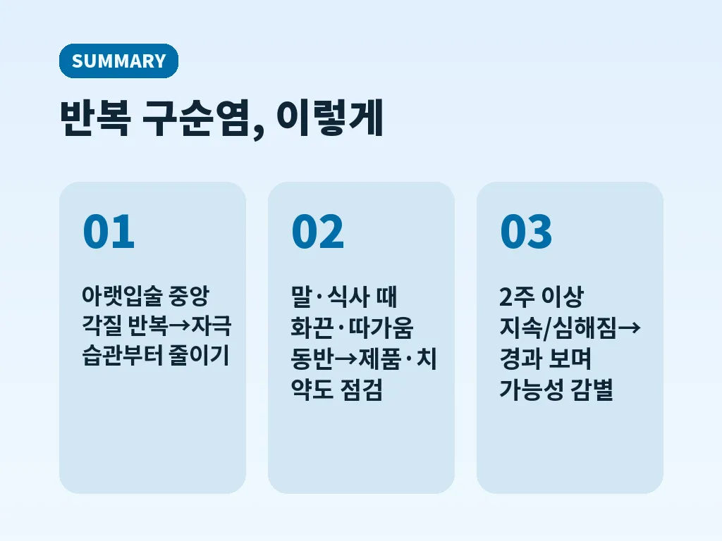 진료가 더 필요한 신호 이미지