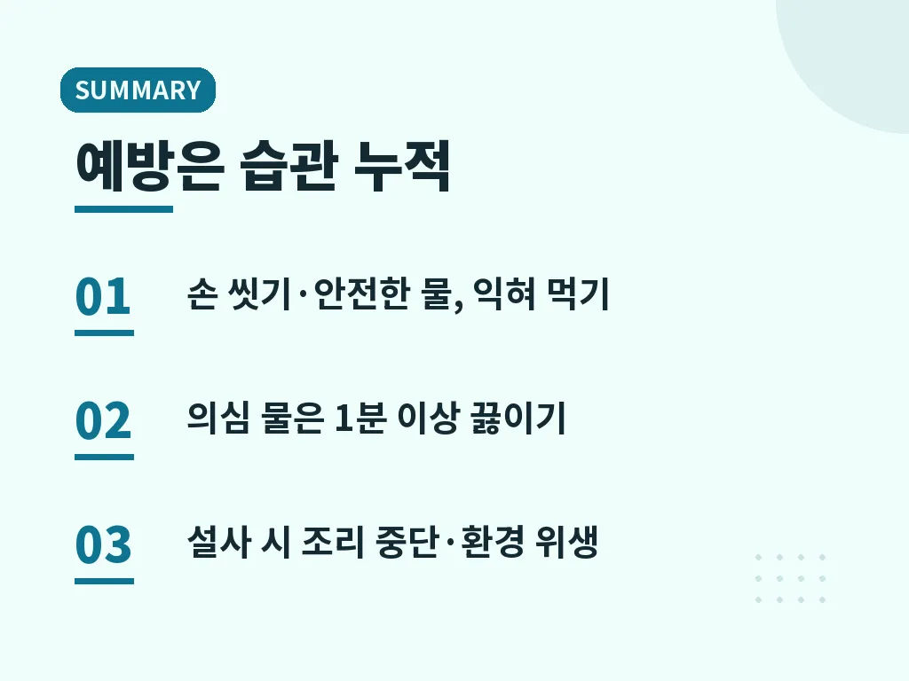 수인성 질병 관련 최신 현장 기준과 데이터 이미지