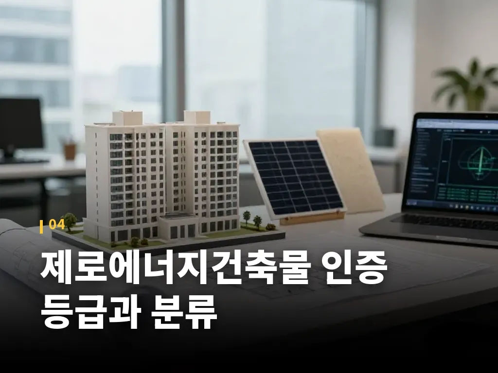 제로에너지건축물 인증 등급과 분류 이미지