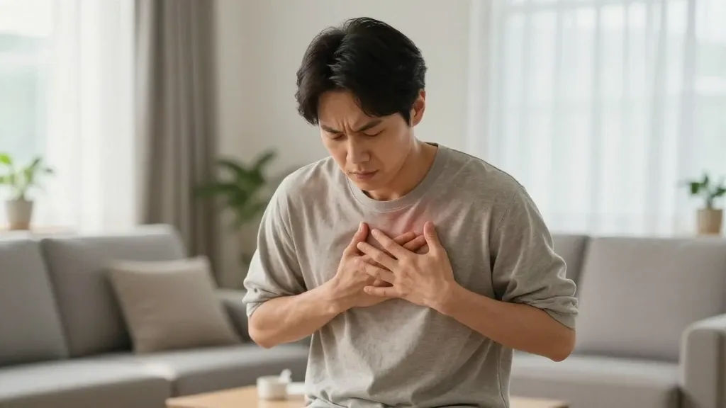 가슴뼈 소리와 흉통 감별법 이미지