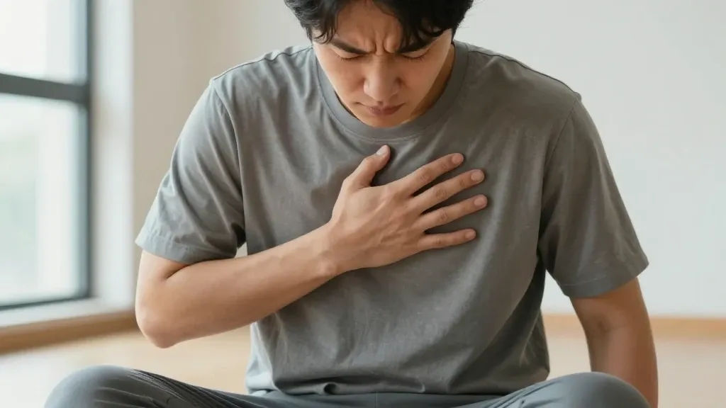 가슴뼈 소리와 심장 문제 구분법 이미지