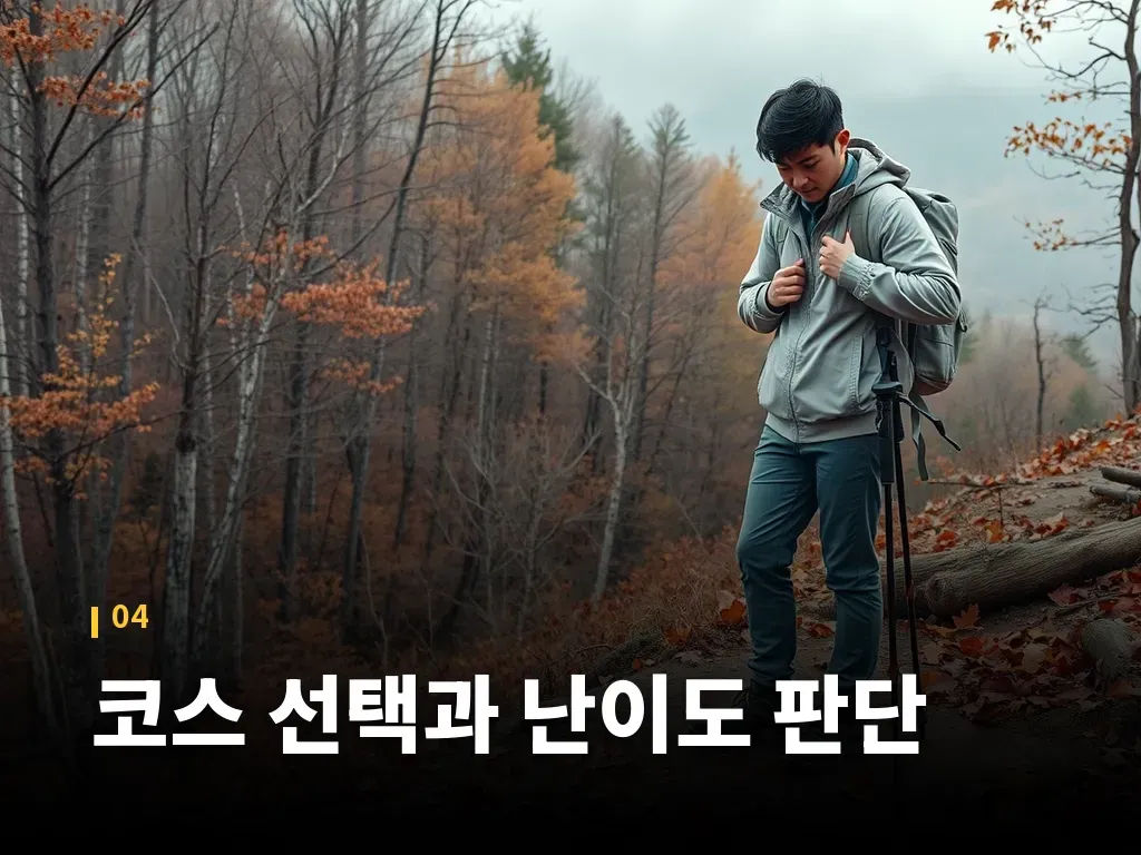 코스 선택과 난이도 판단 이미지