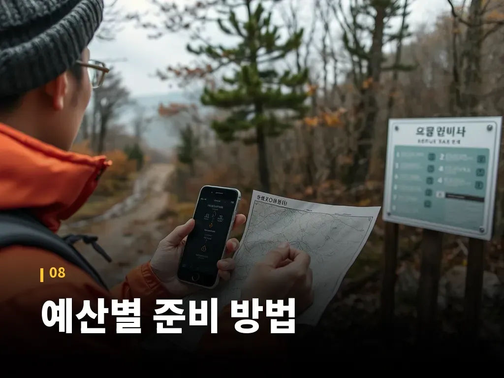 예산별 준비 방법 이미지