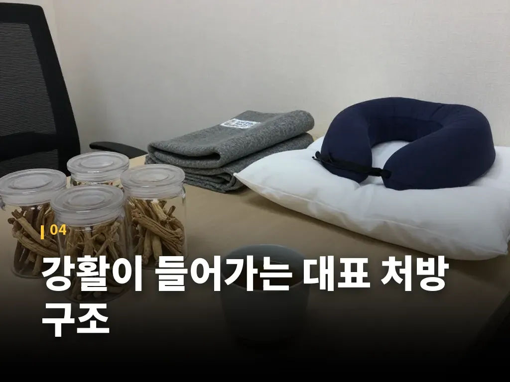 강활이 들어가는 대표 처방 구조 이미지