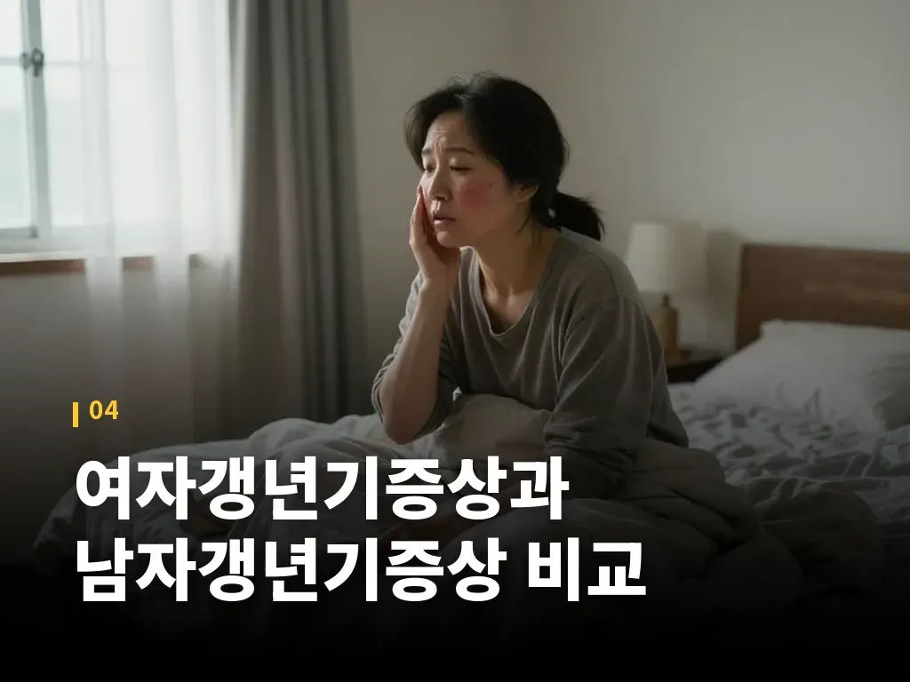 여자갱년기증상과 남자갱년기증상 비교 이미지