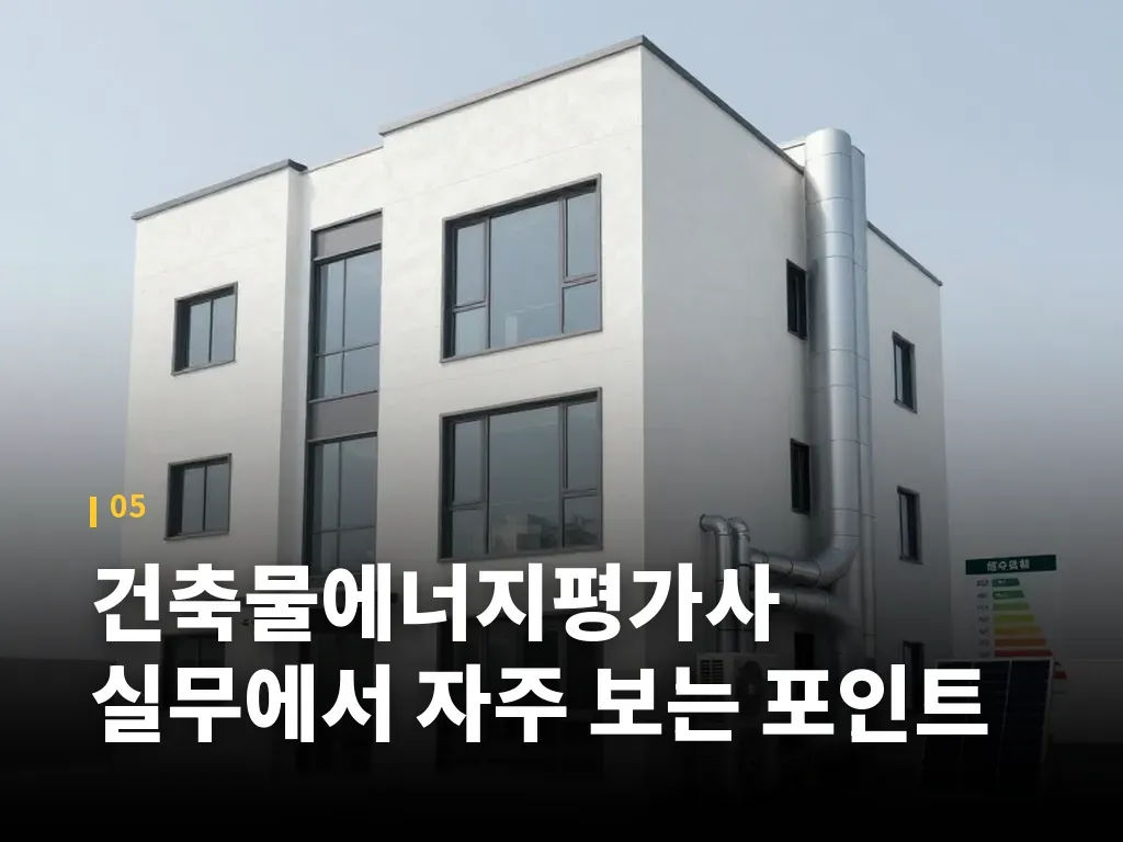 건축물에너지평가사 실무에서 자주 보는 포인트 이미지