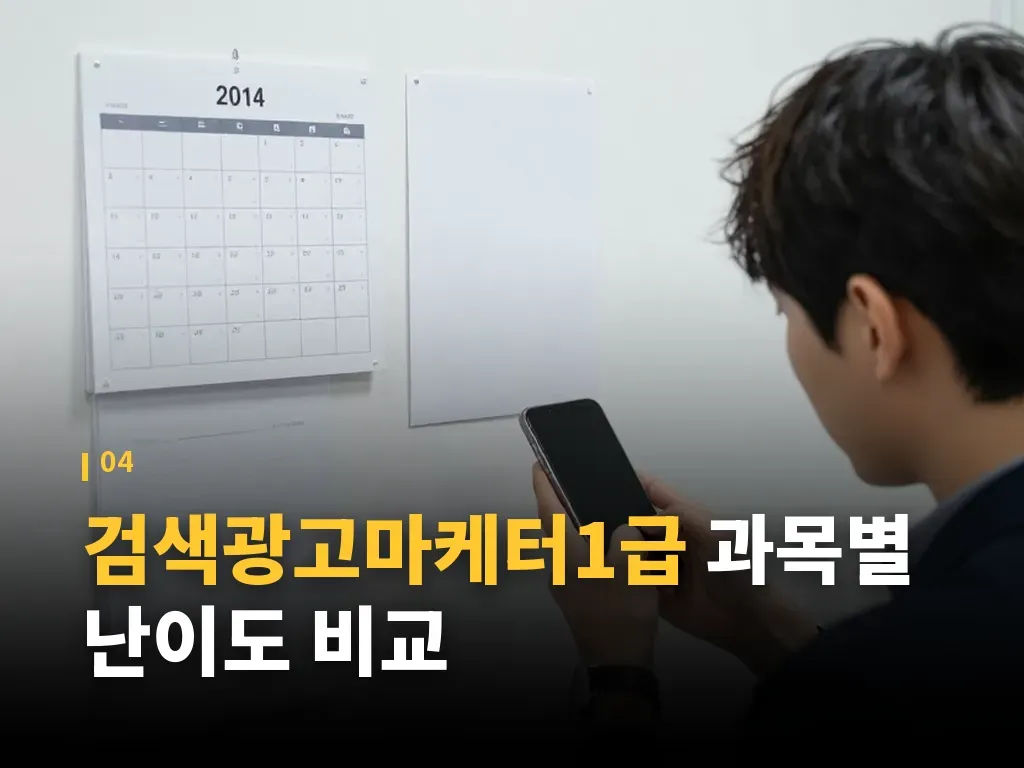 검색광고마케터1급 합격을 위한 점수 관리 이미지