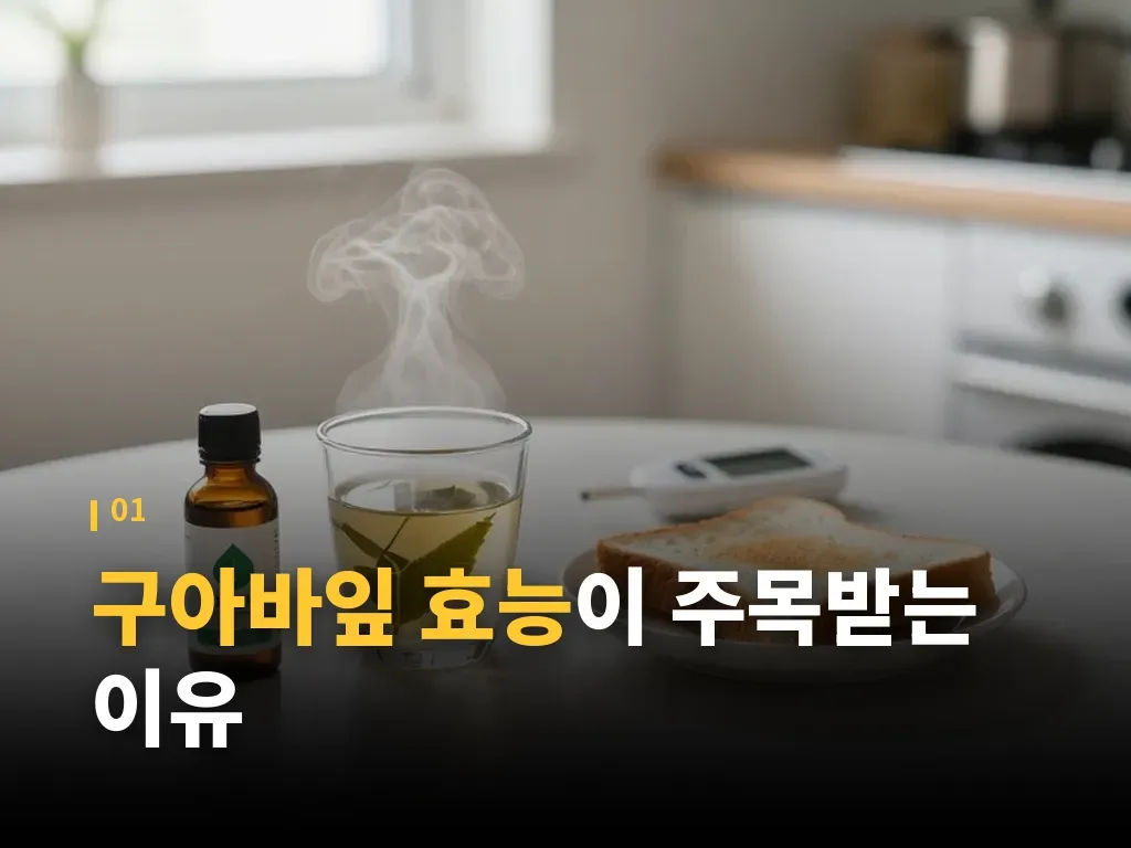 구아바잎차와 구아바잎추출물 비교 이미지