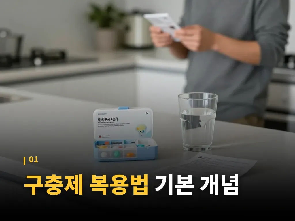 구충제 복용법 단계별 진행 이미지