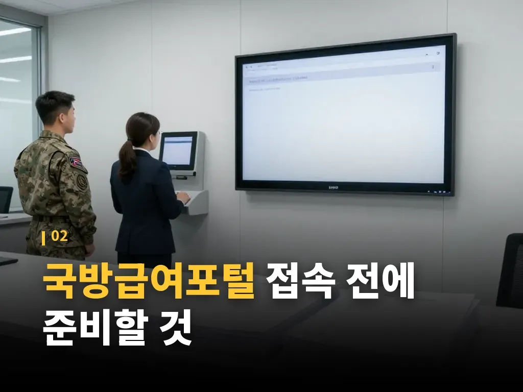 국방급여포털 메뉴 유형별 활용법 이미지