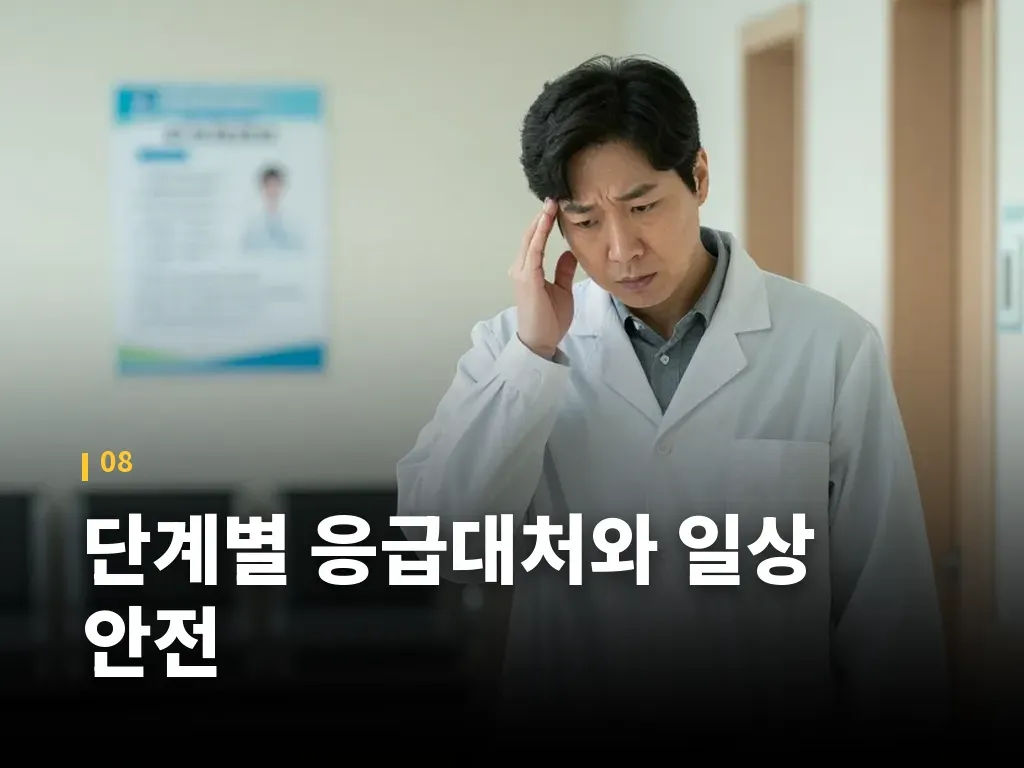 단계별 응급대처와 일상 안전 이미지