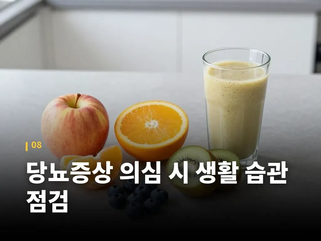 당뇨증상 의심 시 생활 습관 점검 이미지