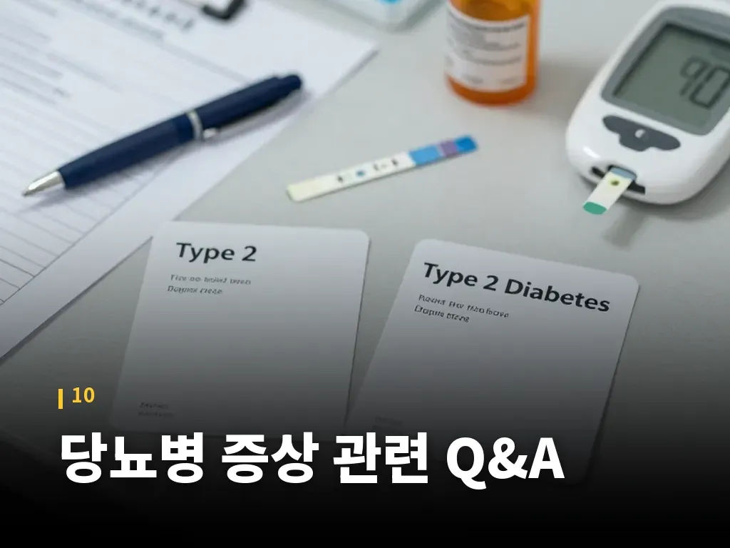 당뇨병 증상 관련 Q&A 이미지
