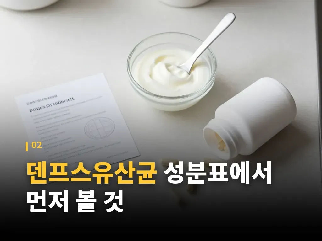덴프스유산균 구매 전 확인할 유형 이미지