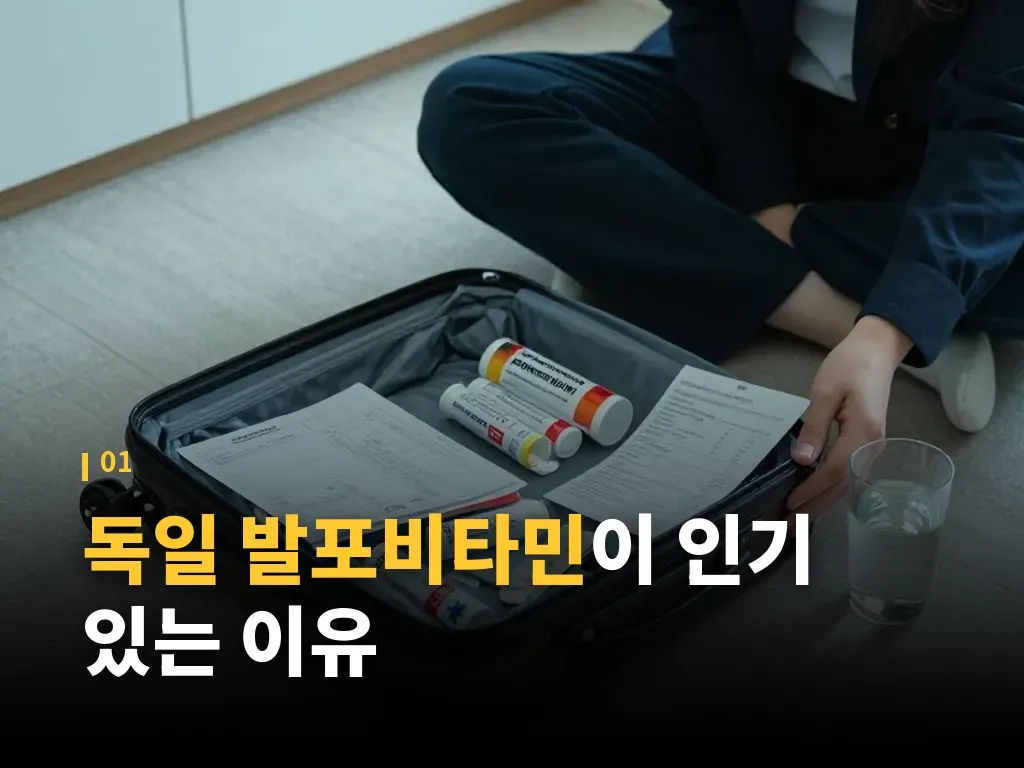 발포비타민C와 일반 멀티비타민 비교 이미지