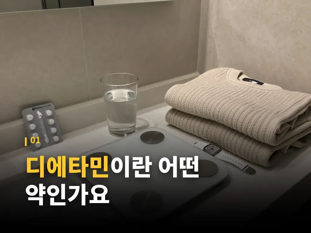 디에타민 복용 방법과 시간대 이미지