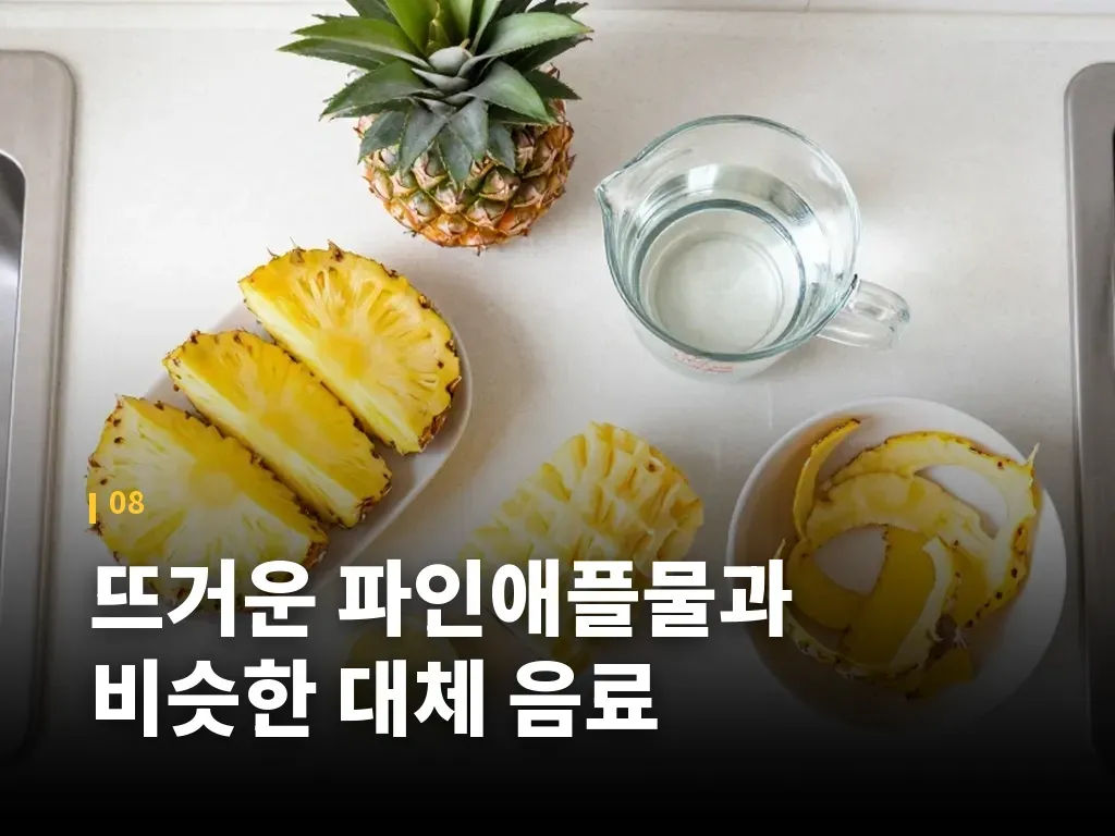 뜨거운 파인애플물과 비슷한 대체 음료 이미지