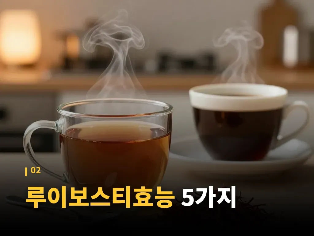 루이보스티효능을 기대할 때의 섭취량 이미지
