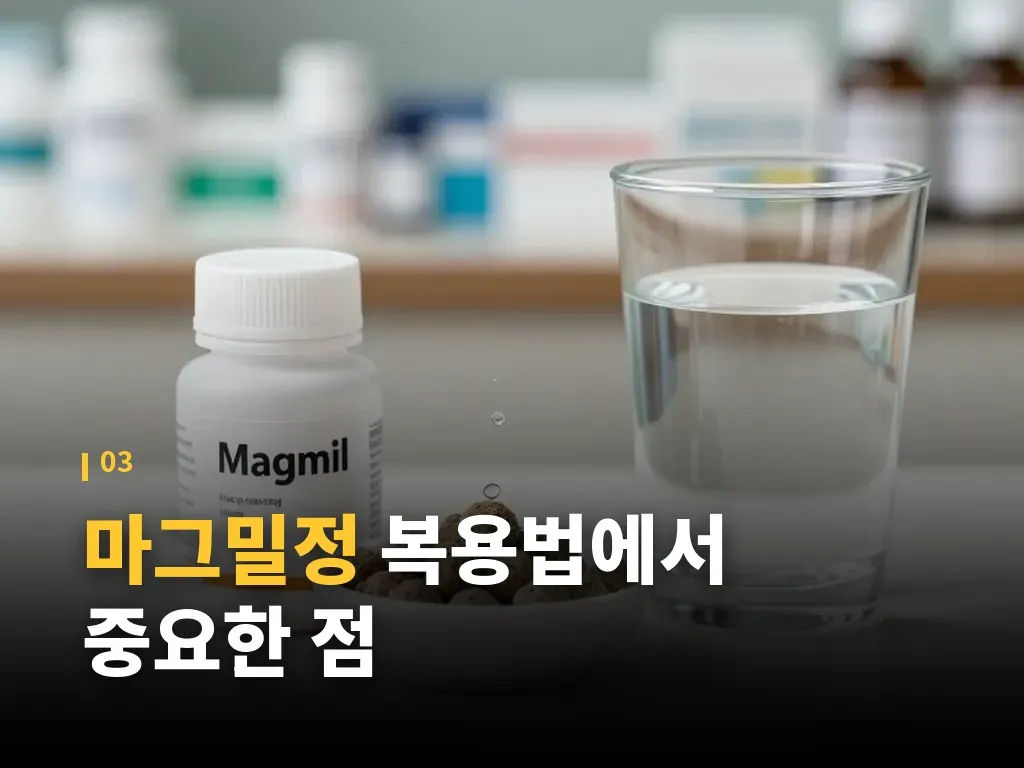 마그밀정 부작용과 주의 신호 이미지