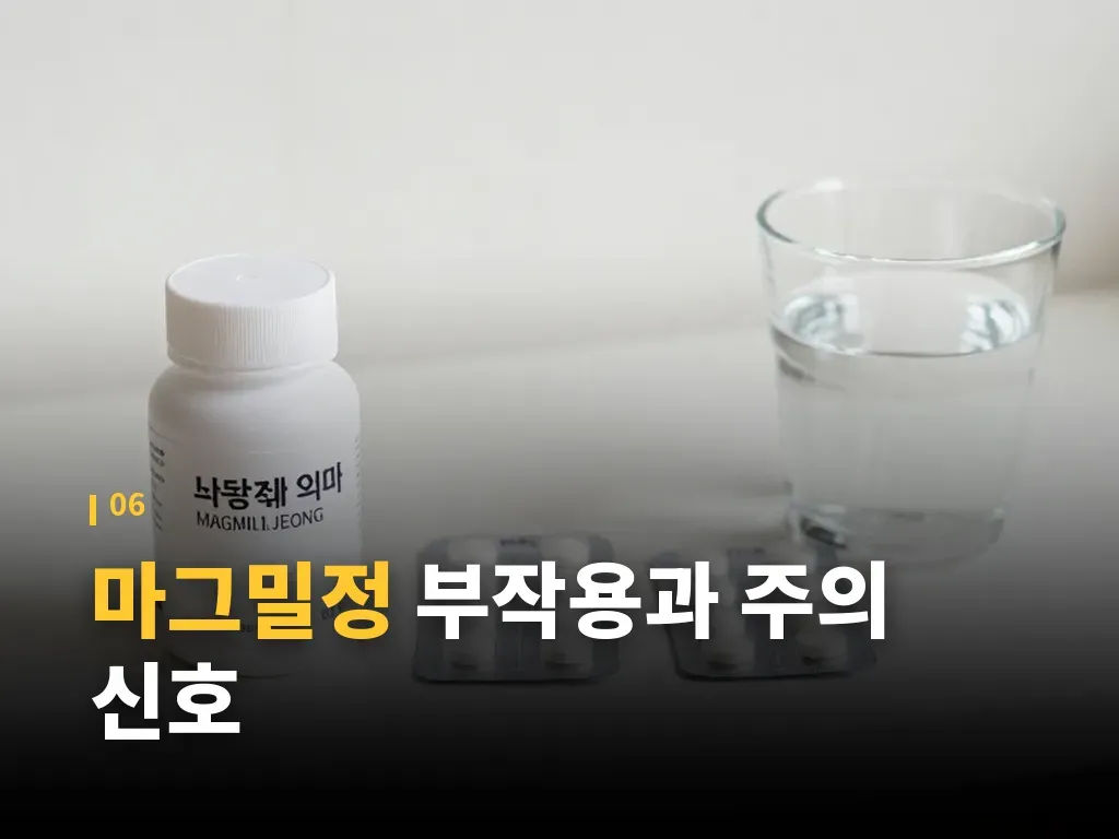 마그밀정 사용 시 흔한 오해 이미지
