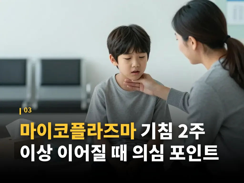 마이코플라즈마 기침 2주 이상일 때 치료는 어떻게 하나요 이미지