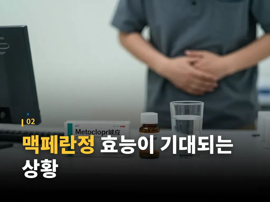 맥페란정 부작용과 주의해야 할 신호 이미지