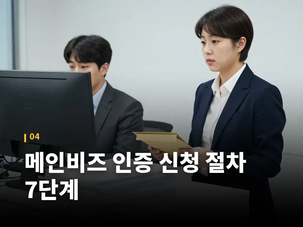 메인비즈 인증 신청 절차 7단계 이미지