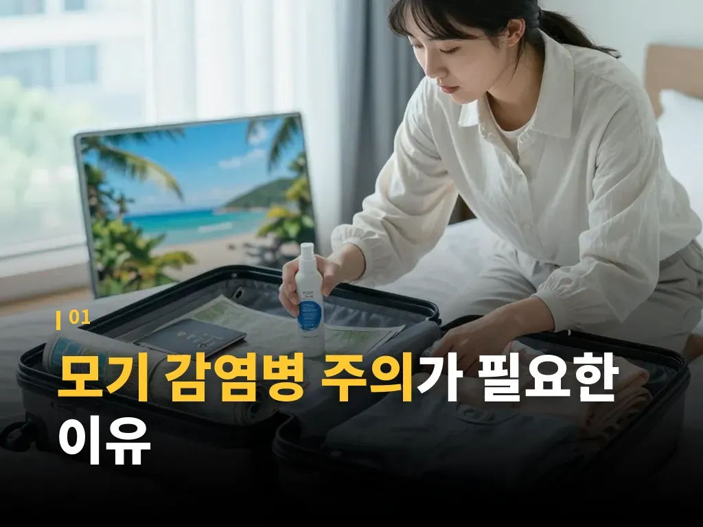 모기 감염병 주의 지역과 위험 요인 이미지