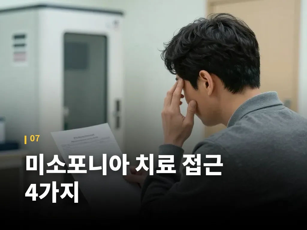 미소포니아 치료 접근 4가지 이미지