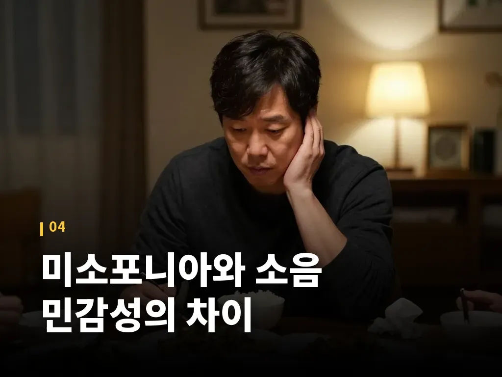 미소포니아와 소음 민감성의 차이 이미지