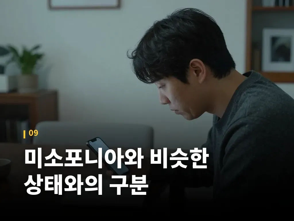 미소포니아와 비슷한 상태와의 구분 이미지