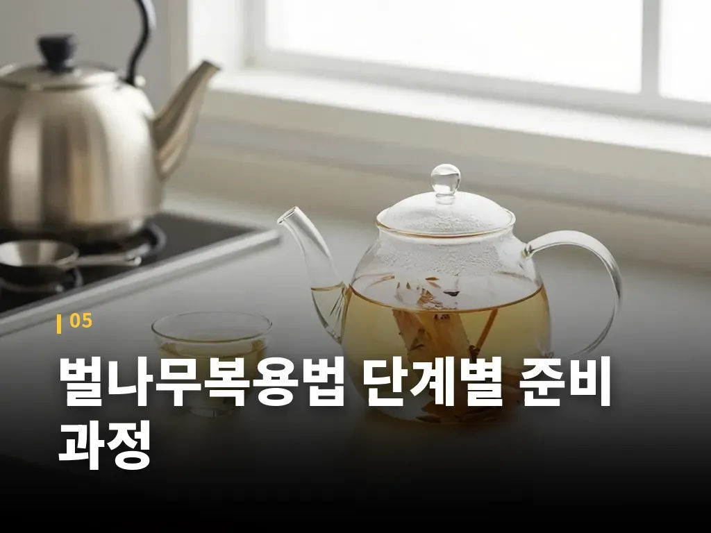 벌나무복용법 단계별 준비 과정 이미지