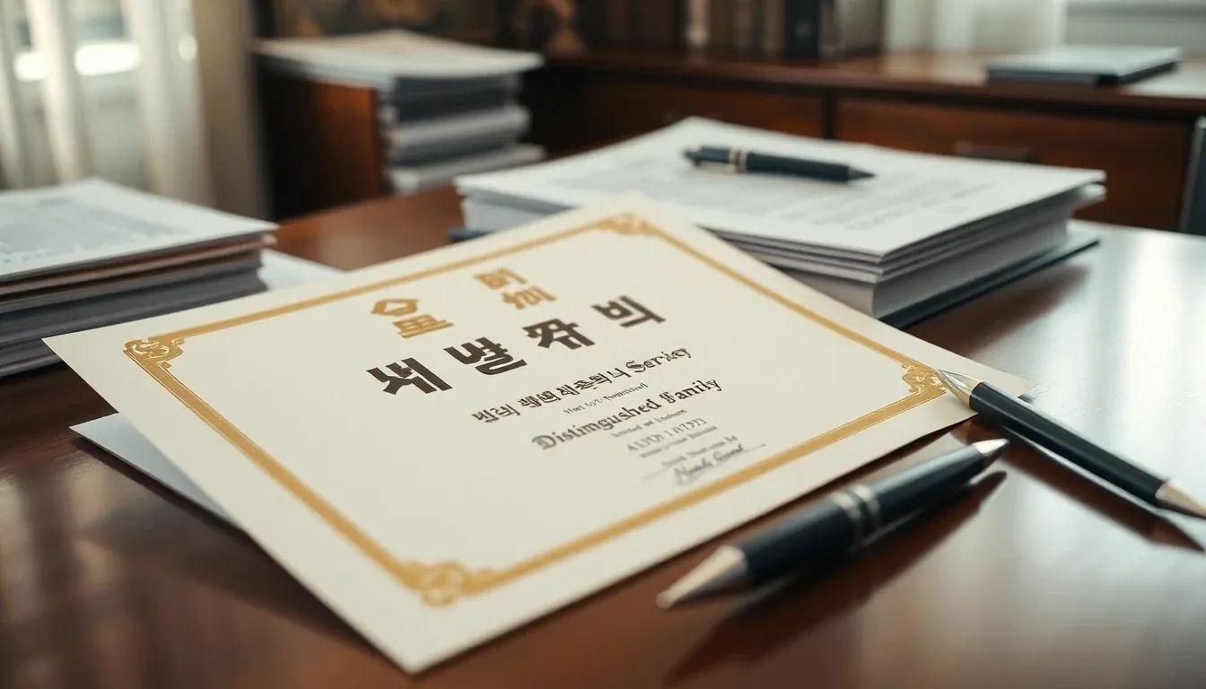 병역명문가 신청 서류 구비 리스트 이미지