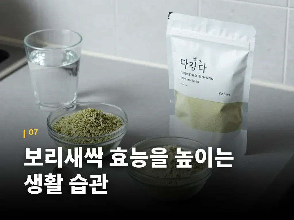 보리새싹 효능을 높이는 생활 습관 이미지