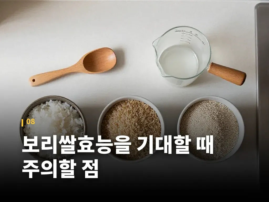보리쌀효능을 기대할 때 주의할 점 이미지