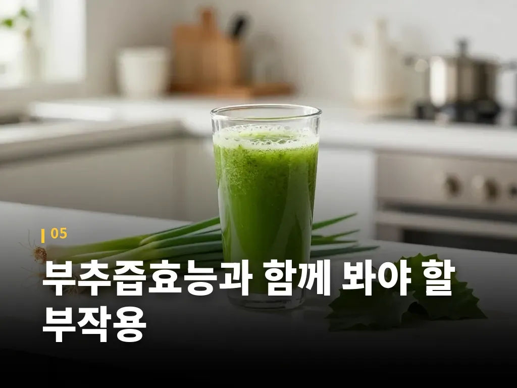 부추즙효능과 함께 봐야 할 부작용 이미지