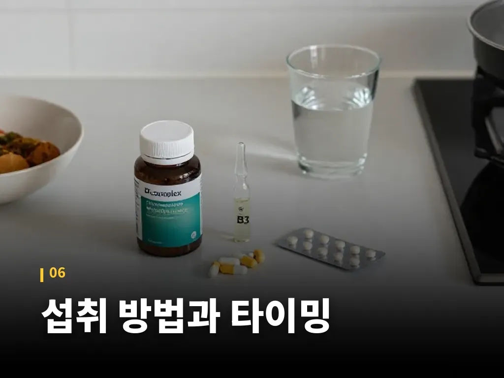 섭취 방법과 타이밍 이미지
