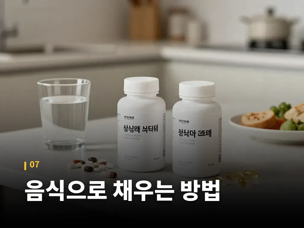 음식으로 채우는 방법 이미지