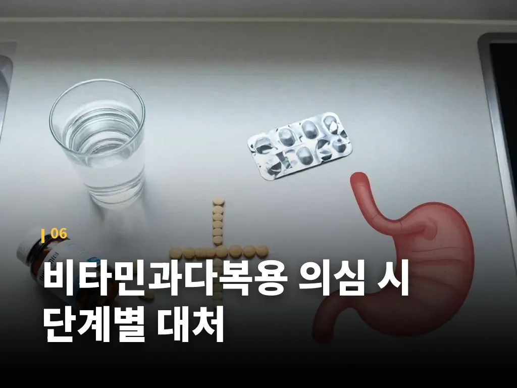 비타민과다복용 의심 시 단계별 대처 이미지