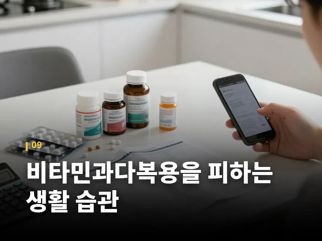 비타민과다복용을 피하는 생활 습관 이미지