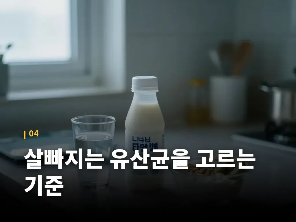 살빠지는 유산균을 고르는 기준 이미지