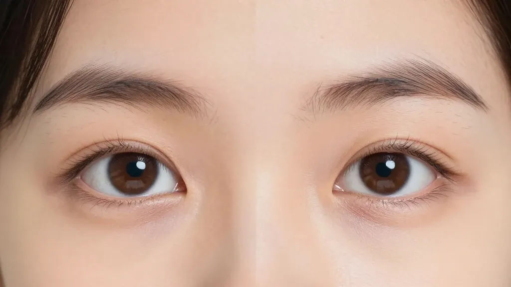 삼백안과 심리적 영향 관계 이미지